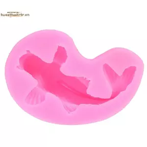 TRTR 3D DIY Silicone Hình Cá Khuôn Bánh Cá Chép Fondant Khuôn Xà Phòng Sô Cô La Khuôn VN