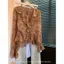 Áo thun dài tay nữ với dây buộc hoa xù, form slim-fit