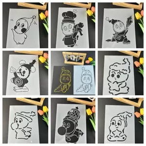 Starman Series Vẽ Tường Vẽ Tay Rỗng Bản Mẫu Sáng Tạo DIY Tranh Thần Graffiti Xịt Sơn Bản Mẫu 4.13