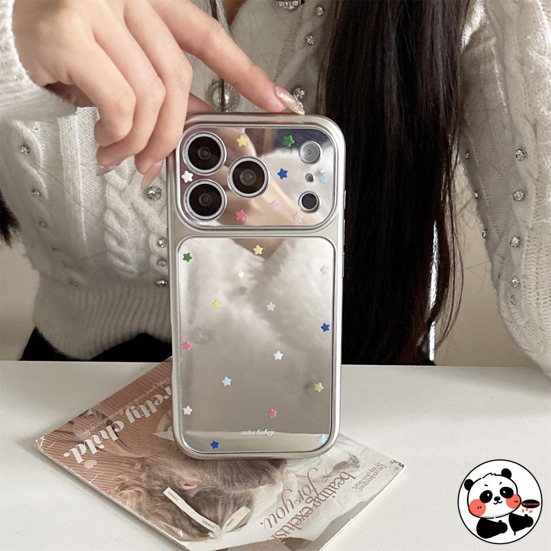 Gương Bạc Ngôi Sao Dễ Thương Ốp Lưng Điện Thoại Huawei Nova 15 14 13 12 Ultra Lite Pura 80 70 P60 Art Mate 80 Pro Max 70 Air 60 50 Pro Plus Vỏ Mềm Phong Cách Ins