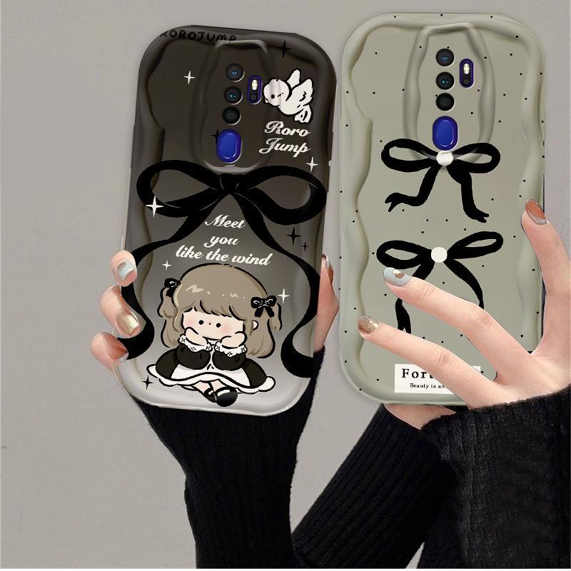 Thích Hợp Cho OPPO A9 2020 A5 2020 3D Cầm Tay Mềm TPU Hoạt Hình Dễ Thương Nơ Công Chúa Ốp Điện Thoại Chống Sốc