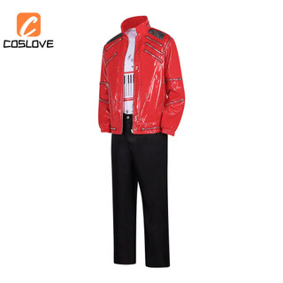 Trang phục cosplay trọn bộ cho nam Inspired by Michael Jackson Phim mới - Áo đỏ, phù hợp trình diễn sân khấu