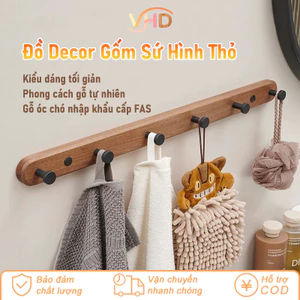 Móc Treo Đồ Gỗ Óc Chó Tự Nhiên – Bộ Dãy Treo Đa Năng, Lắp Đặt Bằng Keo Dán Hoặc Ốc Vít, Chống Ẩm Hiệu Quả