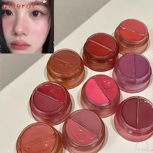 Kem dưỡng môi & Cheek AFTEROF, Hiệu ứng gương cao cấp Vết bẩn môi 2 trong 1, Ứng dụng trang điểm má hồng hai tông màu kem lâu trôi