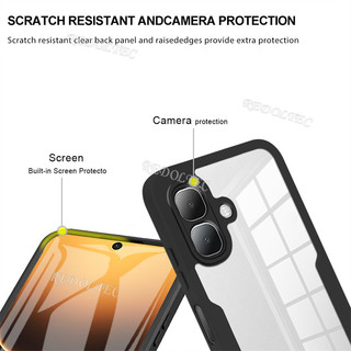 Ốp lưng 360 Full Cover Honor X5C X5CPlus Chống sốc Acrylic Trong suốt Mặt trước Bảo vệ hai mặt Vỏ điện thoại cứng Honor X5C Plus