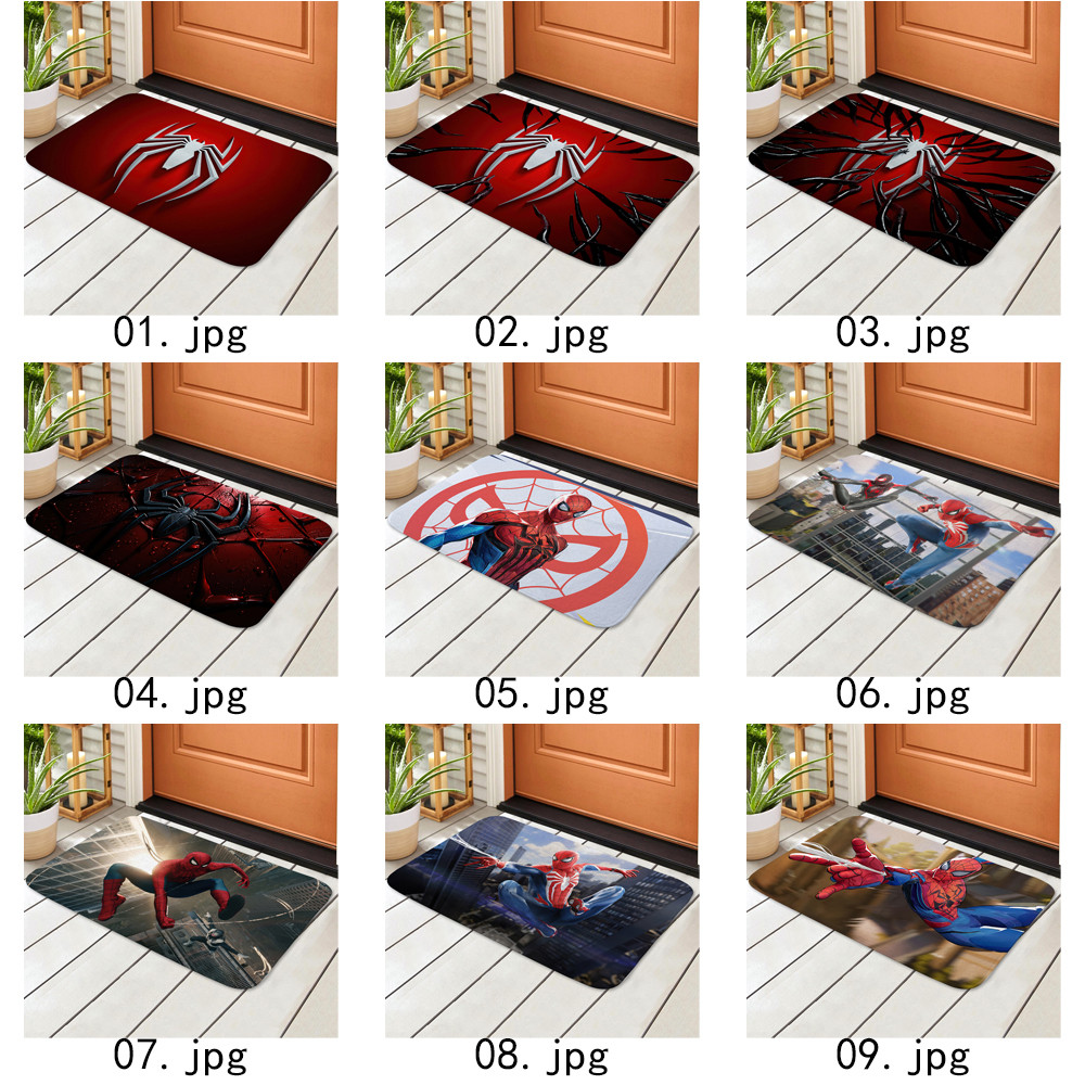 Thảm cửa Spider-Man Thảm chống trượt Tấm lót phòng tắm Tắm Thảm chống trượt (60x40cm)