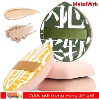 Puff Đệm Trang Điểm METALWRK, Puff Bọt Biển Trang Điểm Hàn Quốc Có Thể Tái Sử Dụng, Đệm Không Khí Khô Nhanh Có Thể Giặt Mềm Cho Kem Lỏng Và Bột