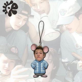 KPOP Korean Boy Group COrtis Peripheral Mobile Phone Chain Pendant Creative Mouse Martin Gold Main Training High Looks