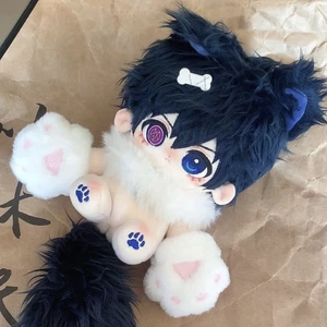 Black Butler Bo Sauce Cotton Doll 20CM Búp bê bé trai có giá trị cao Búp bê đồ chơi sang trọng Búp bê quạt hai chiều Quà tặng 4.22