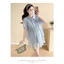 Áo sơ mi bà bầu mùa hè bằng cotton nguyên chấtjacquard