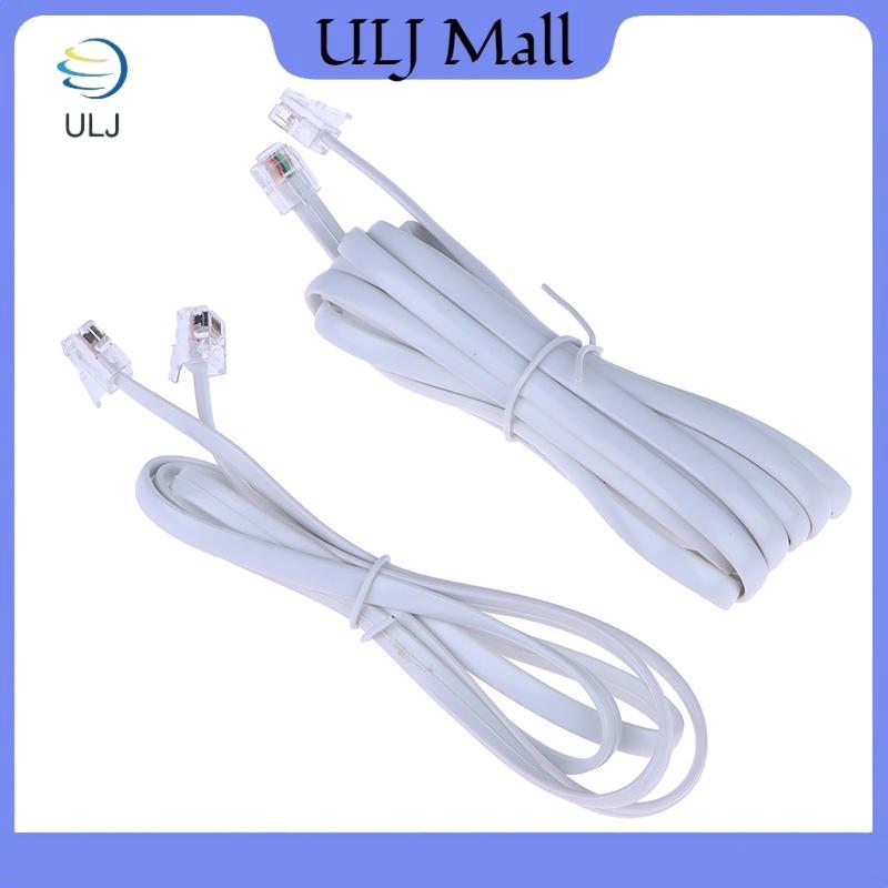 Cáp dữ liệu ULJ RJ12 6P6C 1 / 2 / 3 / 5m, Dây dữ liệu mô-đun nam sang nam Dây thẳng Pinout Điện thoại cầm tay Cáp nối dài bằng giọng nói.