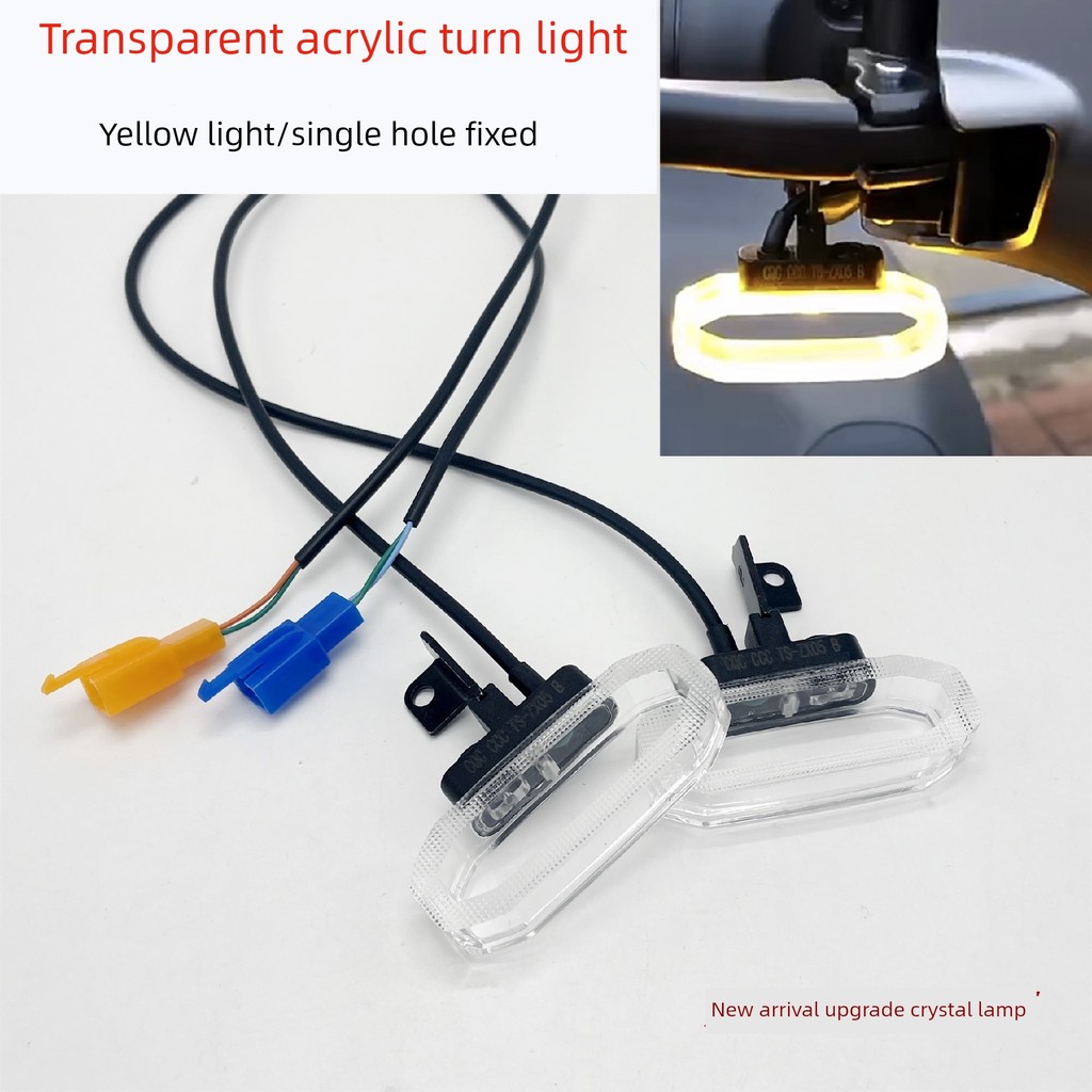 Xe Điện 12v Trong Suốt Acrylic Siêu Sáng Chống Thấm Nước Hai Dây Tín Hiệu Thích Hợp Cho Mũi Tên Vàng Emma Sửa Đổi Các Bộ Phận