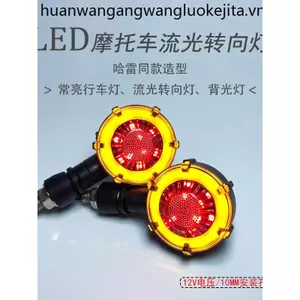 Harley Cùng Phong Cách 12V Sửa Đổi LED Chạy Nước Tín Hiệu Xe Máy Streamer Bật Tín Hiệu Phía Trước Phía Sau Bật Tín Hiệu Phụ Kiện