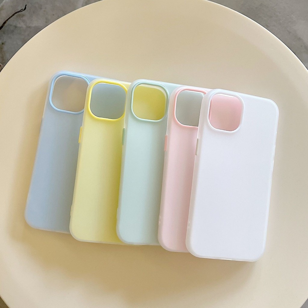 Ốp Điện Thoại Cho iPhone 17 15 16 Pro Max 14 13 12 11 Pro Sang Trọng Mềm Mờ Kẹo Silicon Chắc Chắn Chống Sốc