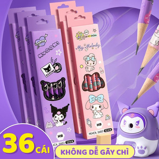Bút chì gỗ HB 12/24 set với họa tiết hoạt hình đa dạng và đẹp mắt, là món quà ý nghĩa cho các bé bắt đầu đi học