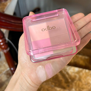 [Ảnh thật] [Ảnh thật] ODBO  Bảng phấn khối và má hồng 2in1 ODBO tạo khối mũi mặ má hồng tiện gọn tiết kiệm OD1331