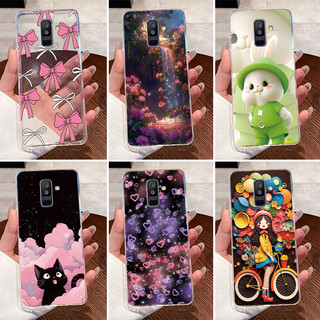 Dành Cho Samsung A6 Plus Vỏ Trong Suốt Thỏ Dễ Thương TPU Mềm Silicon Ốp Lưng Cho Samsung Galaxy A6 Plus 2018 Ốp lưng A605F A600G
