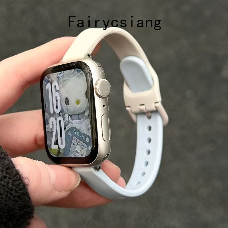 Dây đeo silicon mỏng mềm cho Apple Watch Series 11 10 9 8 7 6 SE 5 4 Ultra3 2 cho 46mm 42mm 49mm 45mm 44mm 38 40mm 41mm