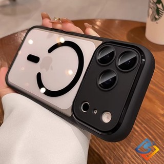 Ốp Điện Thoại Từ Tính Trong Suốt 6D Sang Trọng Cho iPhone 17Pro Max 12 13 14 15 16 Pro Max PC Vỏ Chống Sốc Có Vỏ Bảo Vệ Camera