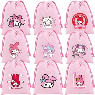 Túi dây rút My Melody, túi lưu trữ hoạt hình, túi vải sang trọng, quà tặng sinh nhật
