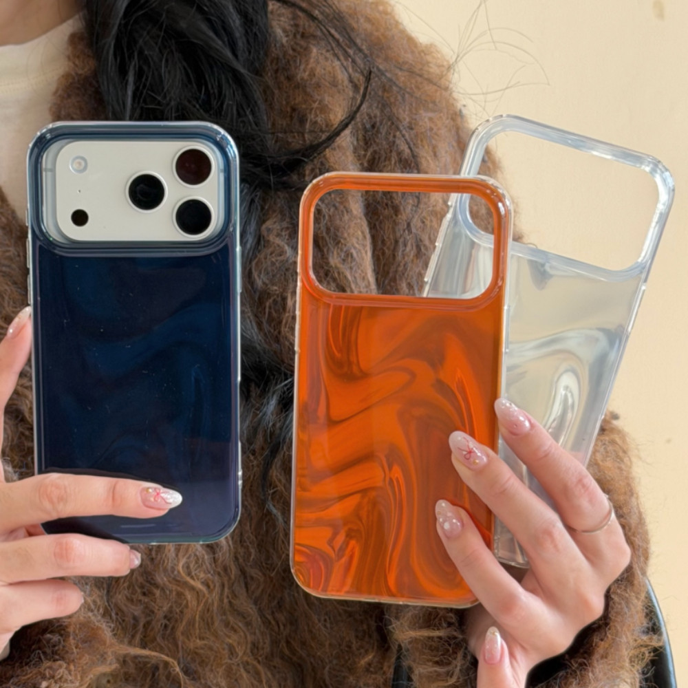 Ốp Điện Thoại In Hình IMD Họa Tiết Satin Cho iPhone 17 16 15 14 Pro Max TPU Bóng Hoàn Thiện Chống Rơi Nút Bảo Vệ Vỏ Thời Trang