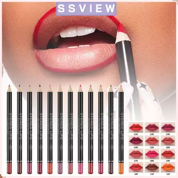 Bút kẻ môi trang điểm STILLSAVIEW, Bút kẻ môi làm đầy đường viền hoàn hảo, Bút chì son môi mịn chống thấm nước lâu trôi chuyên nghiệp