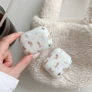 Nai sừng tấm bông tuyết cho AirPods 1 / 2 3 Pro Pro2 pro3 Airpod4 Bộ tai nghe Vỏ bảo vệ Bluetooth không dây AirPods Pro i3 i4 pro3 Vỏ bảo vệ tai nghe