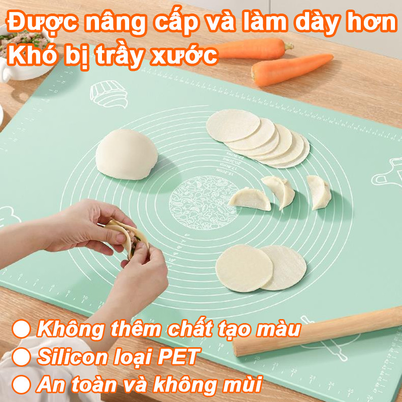 Thảm nhào bột silicon chống dính silicon thực phẩm dùng nhào cán bột làm bánh thảm nhào bột silicon