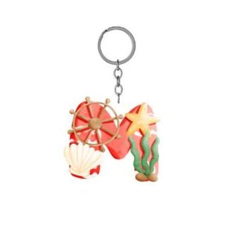 Móc Khóa Chữ Cái Đại Dương Dễ Thương Mica 2 Mặt Thiết Kế Độc Đáo chất liệu nhựa mica