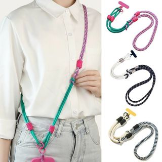 Dây buộc điện thoại OUSXA, Dây đeo điện thoại có thể tháo rời 120cm, Dây dệt 3 trong 1