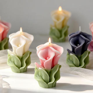 Mịn Calla Lily Khuôn Silicon Nhựa Bền Khuôn Đúc Sống Động Như Thật Chất Lượng Cao Cho Sô Cô La Trang Trí Xà Phòng Làm Thạch Cao Thủ Công