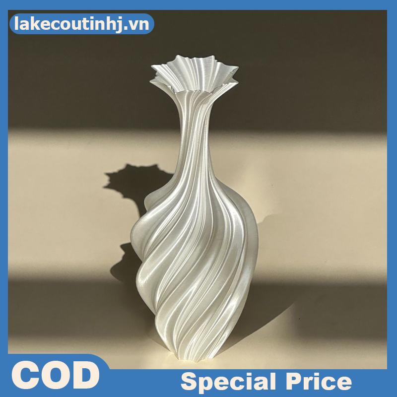 Lu 3d In Bình Hoa Phong Cách Hiện Đại Bình Hoa Có Họa Tiết Xoắn Thẩm Mỹ Hoa Trưng Bày Bình Cho Phòng Khách Để Bàn Trang Trí tinhj