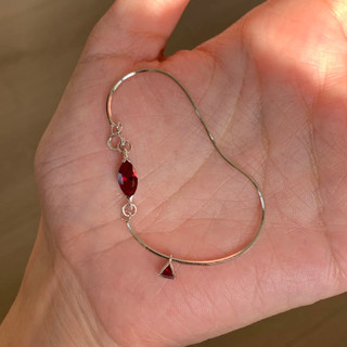 Vòng tay nữ zircon tam giác marquise, phong cách châu Âu và Mỹ