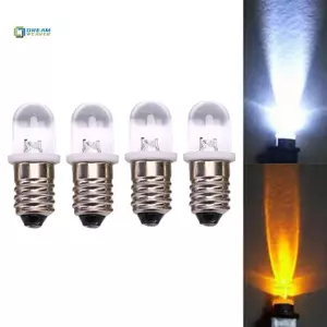 Bóng LED E10 3V 4.5V DC, 5 bóng/bộ, dùng cho đèn pin, báo hiệu, mới