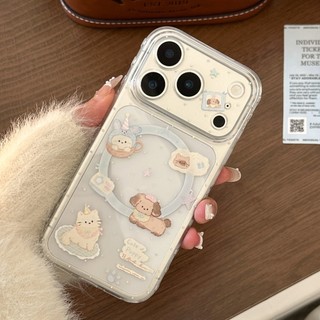[Sheren] Ốp điện thoại mềm hình mèo dễ thương thích hợp cho i17 16 15 14 13 12 11 pro max Vỏ bảo vệ chống sốc