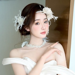 Thanh lịch retro cao cấp tua rua hoa cho đám cưới - phụ kiện tóc và chụp hình du lịch