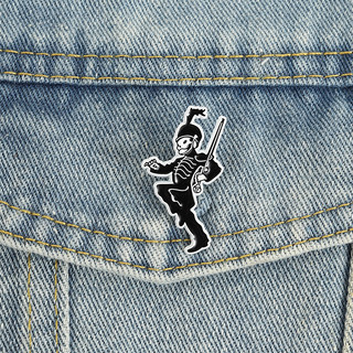 'Black Parade 'Skeleton Men Trâm Gothic Retro Skeleton Soldier Huy hiệu Ba lô Pin Phụ kiện Quà tặng cho những người yêu bóng tối