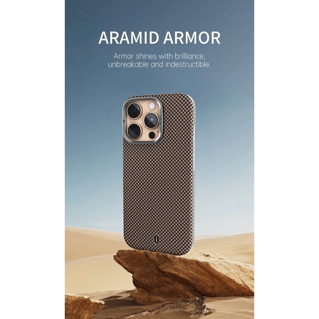 [Chính Hãng] Ốp Lưng WIWU Aramid Armor Kevlar Cho IP16/17 Series - Siêu Nhẹ, Chống Sốc, Nắp Camera Kiêm Kệ Đỡ Đa Năng