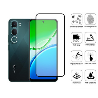 Kính cường lực bảo vệ màn hình Vivo Y31 2 trong 1 cho Vivo Y31d Y39 Y29s Y29 Y19s Y38 Y28 Y18 Y04 Y03 Y27 Y27s Y17s Y36 4G 5G Phim bảo vệ kính chống va đập & Phim ống kính máy ảnh