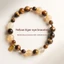 Vòng tay pha lê mắt & trà hổ vàng - Thẻ may mắn vàng - 8mm Handmade - Maillard Thẩm mỹ - Vòng tay quà tặng Unisex