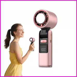 Quạt cầm tay Làm mát Quạt cầm tay cầm tay 100 tốc độ Máy làm mát không khí chạy bằng pin Màn hình LED Tiện ích mát mẻ cho lyuvn