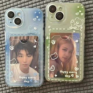 Dành Cho IPhone 17 16 15 14 13 12 11 Pro Max X XR XS Max 7 8 Plus Ba màu sắc thấm bột thẻ trường hợp điện thoại di động