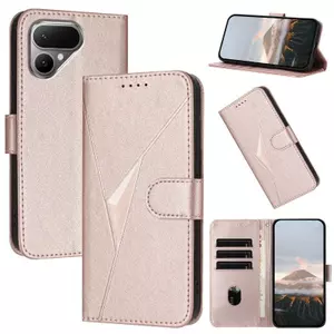 YJD Ốp Lưng Cho Tecno Pova Curve 2 Nổi Tam Giác Thiết Kế Thẻ Da Solots Mềm TPU Dây Đeo Tay Chống Rơi Vỏ Điện Thoại