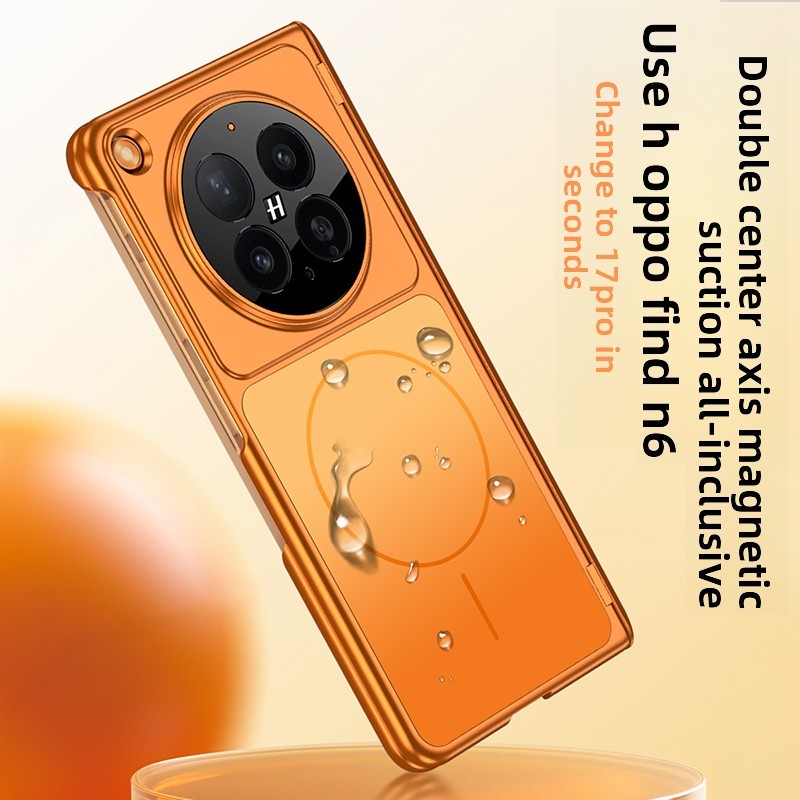 Ốp điện thoại mờ bản lề từ tính mờ cho OPPO Find N6 Find N5 Find N3 Vỏ chống sốc bằng nhựa mỏng có sạc không dây