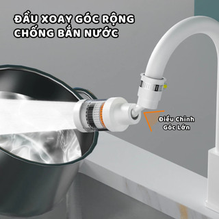 Đầu Lọc Nước Thông Minh Xoay 360 Độ Tăng Áp Thiết Kế 3 Lớp Lọc Sạch Tạp Chất, Cân Bằng Độ PH