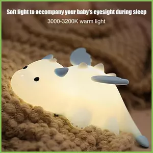 Đèn Ngủ Dễ Thương Từ Khủng Long Trẻ Em Đèn Ngủ Có Thể Điều Chỉnh Độ Sáng 7 Màu Silicone Đèn Ngủ Trang Trí Phòng Cho Ngủ gelhvn
