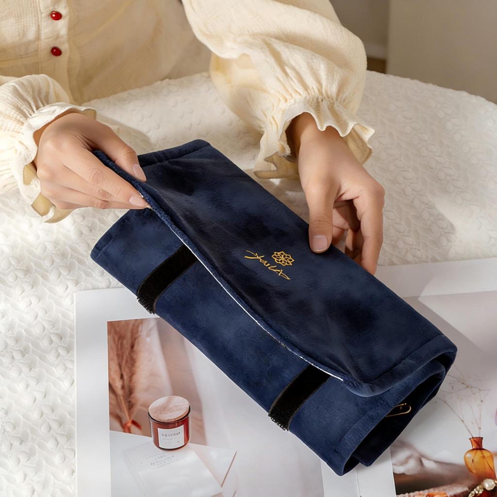 CASEGRACE Du Lịch Trang Sức Tổ Chức Cuộn Có Thể Gập Lại Hộp Đựng Trang Sức Bông Tai Vòng Cổ Vòng Tay Túi Bảo Quản Hộp