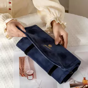 CASEGRACE Du Lịch Trang Sức Tổ Chức Cuộn Có Thể Gập Lại Hộp Đựng Trang Sức Bông Tai Vòng Cổ Vòng Tay Túi Bảo Quản Hộp