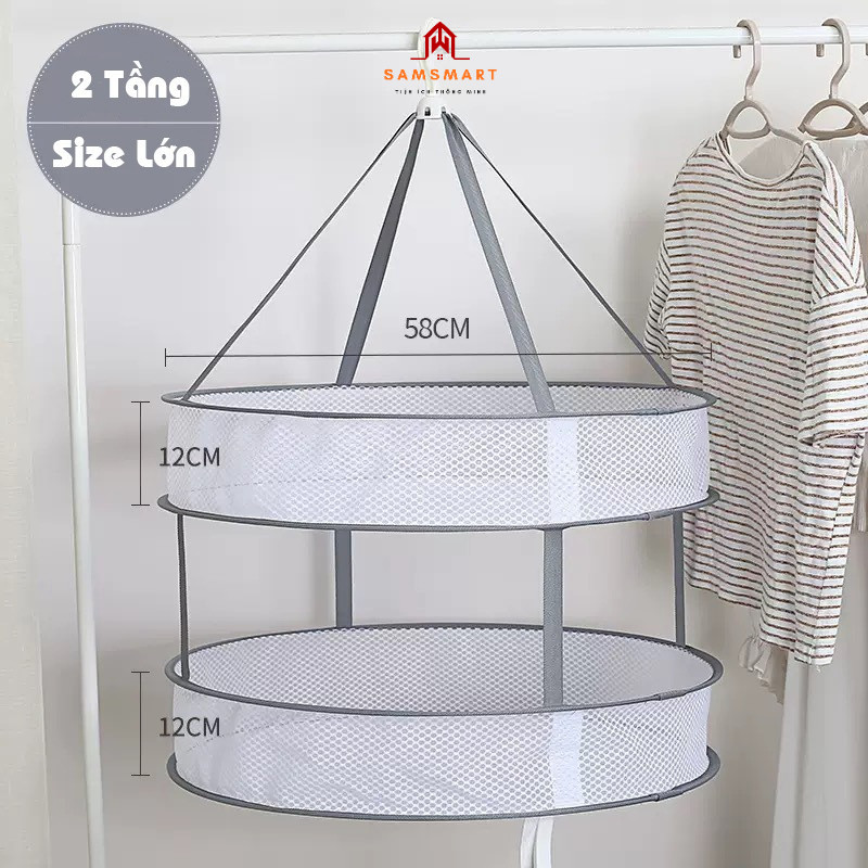 Lưới Phơi Đồ Đa Năng Gấp Gọn – Giữ Dáng Quần Áo, Chống Nhăn, Dụng Cụ Gia Đình Tiện Dụng