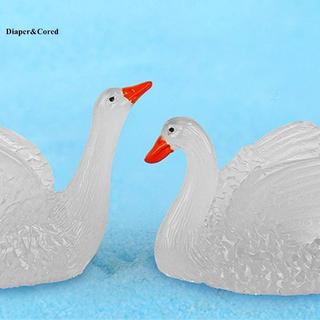 DIAPER & CORED 1Pc Dạ Quang Thiên Nga Mini Micro Phong Cảnh Trang Trí Nhựa DIY Nhà Búp Bê Trang Trí Nhà YTH